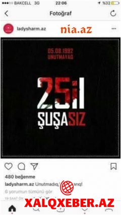 “Lady Sharm” mağazalar şəbəkəsindən Şuşanın işğal gününə hörmətsizlik-FOTO 