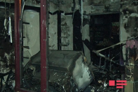 Bakının məhşur supermarketində güclü yanğın