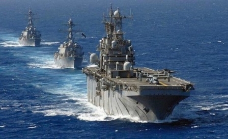 Rusiya hərbi gəmiləri Bakı sahillərində