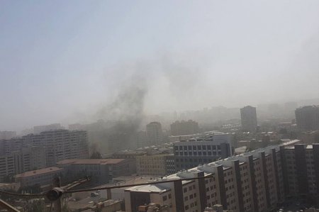 Paytaxtda bina yanır — SON DƏQİQƏ