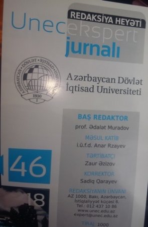Dövlət İqtisad Universitetində rektor Ədalət Muradovun baş redaktor olduğu jurnalın üz qabığında Gülənçilərin emblemi?