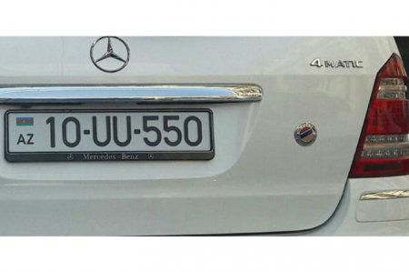 Üzərində Emənistan bayrağının emblemi olan avtomobil kimindir? — FOTO