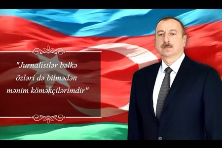 Azərbaycan jurnalistləri prezident İlham Əliyevi ad günü münasibətilə təbrik ediblər -VİDEO