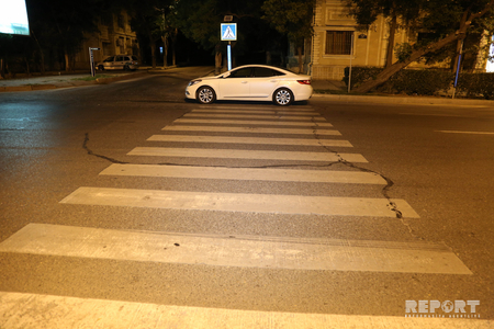 Yevlaxda qadın piyadanı avtomobil vurub