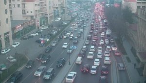 Bakının əsas küçə və prospektlərində tıxac var