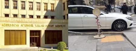 Daha bir məmur avtomobili qayda pozaraq əlillərin yolunu kəsdi (FOTOFAKT)