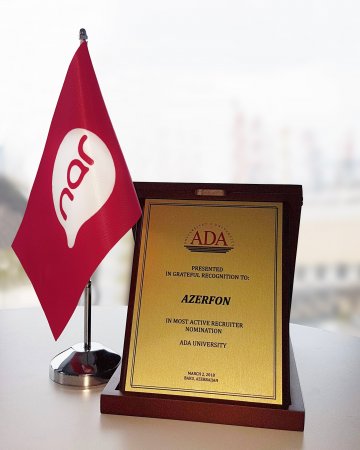 “Ən fəal işəgötürən şirkət” mükafatına “Nar” layiq görüldü 