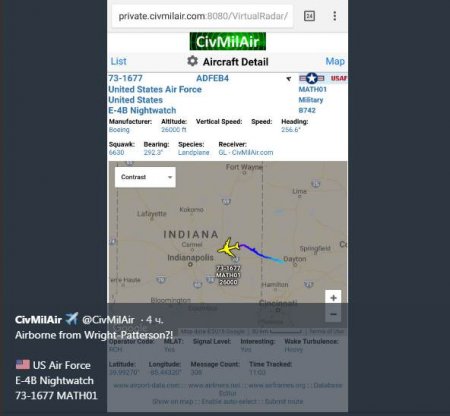 США подняли в воздух самолет «судного дня»