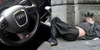 Biznesmen “bomj” atasının dalınca morqa 150 minlik maşında gəldi - Bakıda şok olay