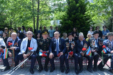 Nəsimi rayonunda faşizm üzərində tarixi Qələbənin 73-cü ildönümü qeyd olunmuşdur - FOTOLAR