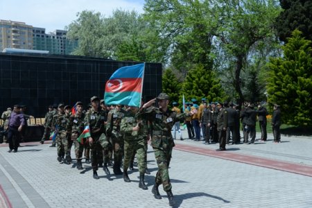 Nəsimi rayonunda faşizm üzərində tarixi Qələbənin 73-cü ildönümü qeyd olunmuşdur - FOTOLAR