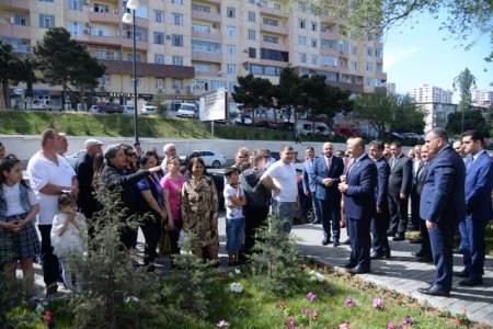 Nəsimi rayonunda Ümummilli lider Heydər Əliyevin anadan olmasının  95-ci ildönümü münasibətilə yeni park istifadəyə verildi - FOTOLAR 