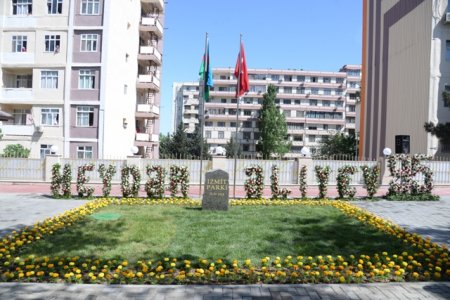 Nəsimi rayonunda Ümummilli lider Heydər Əliyevin anadan olmasının  95-ci ildönümü münasibətilə yeni park istifadəyə verildi - FOTOLAR 