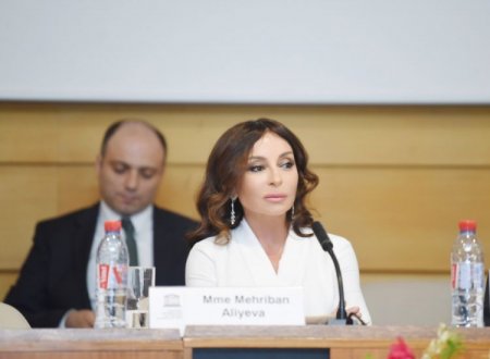 Mehriban Əliyeva Parisdə konfransda (FOTOLAR)