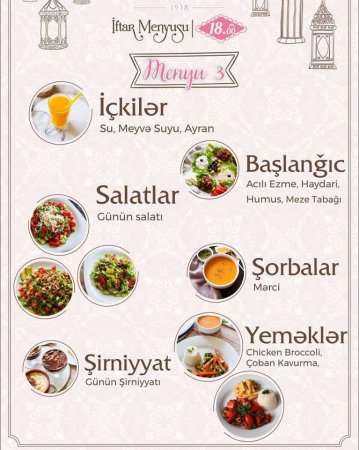 Bakıda ağlasığmaz iftar menyuları – gündə 60 manat, ayda 1860 manat…