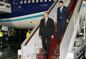 İlham Əliyev Rusiyaya gedib - FOTO