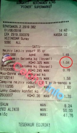 “Pioner” market müştəriləri aldadır – FOTOFAKT