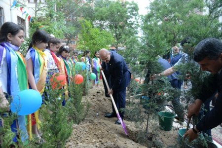 Nəsimi rayonunda 15 iyun – Milli Qurtuluş günü ərəfəsində növbəti “Abad həyət” sakinlərin istifadəsinə verildi - FOTOLAR