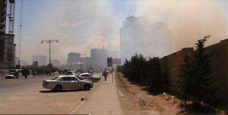 Bakıda daha bir yanğın - hadisənin fotoları