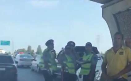 Aeroport yolunda qəza: 5 maşın bir-birinə çırpıldı - VİDEO