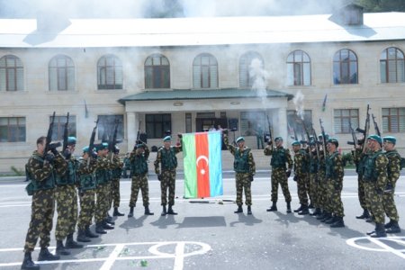 Nəsimi rayon məktəbliləri “Sərhədçi” hərbi-vətənpərvərlik düşərgəsində - FOTOLAR