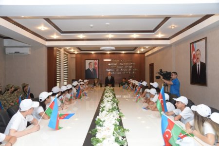 Nəsimi rayon məktəbliləri “Sərhədçi” hərbi-vətənpərvərlik düşərgəsində - FOTOLAR