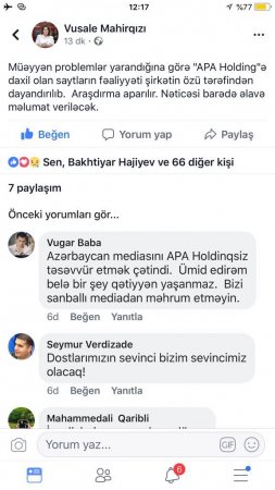 APA Holdinqin rəhbəri açıqlama yaydı - FOTO