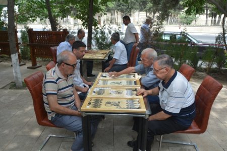 Mir Cəlal  küçəsindəki parkda Həvəskarlar arasında NƏRD yarışı keçirilmişdir -FOTOLAR