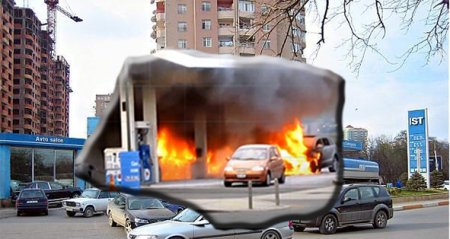 Şəhərin mərkəzində hər an partlayış ola bilər: 