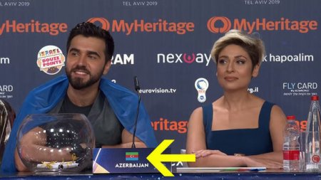 “Avroviziya”da bayrağımızı tərs yapışdırdılar - FOTO