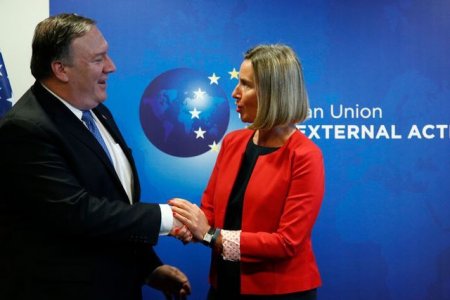 Pompeo ilə Moqerini Rusiya və Ukrayna məsələsini müzakirə ediblər