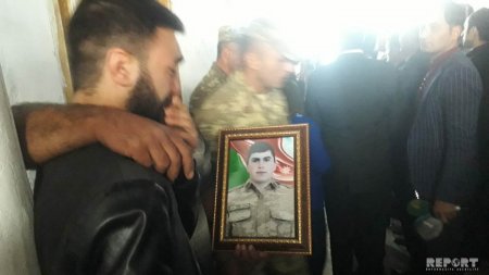 Təmas xəttində öldürülən əsgər torpağa tapşırılıb - FOTO - YENİLƏNİB
