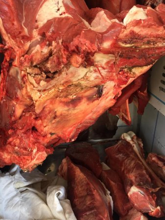 Şəmkirdə mənşəyi məlum olmayan ətin satışının qarşısı alınıb - FOTOLAR