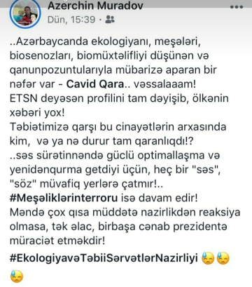 Masallıda dəhşətli “ekoloji terror” hökm sürür - NAZİRƏ MÜRACİƏT