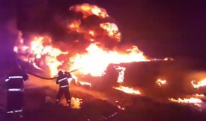 FHN Biləsuvarda yanacaqdaşıyan avtomobilin aşması ilə bağlı məlumat yayıb - VİDEO