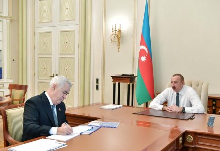 Prezident “Azərbaycan Dəmir Yolları” QSC-nin sədrini qəbul etdi - Foto