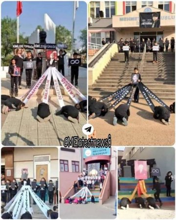 Şagirdləri Atatürkə səcdəyə məcbur edən direktorlar işdən qovuldu...