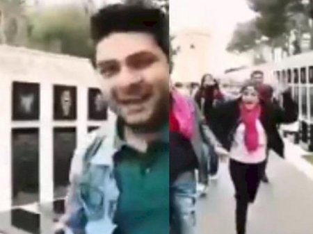 Şəhidlər Xiyabanında şıllaq atan hindistanlı turistlər qalmaqalı