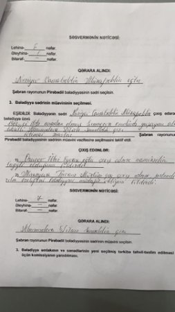 Şabranın icra başçısı bələdiyyə sədrini təhdid edir