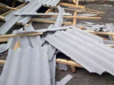 Bakıda xəstəxananın dam örtüyü uçdu..