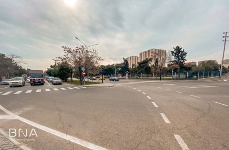 Bakının mərkəzində hərəkət dəyişdirildi (FOTO)..