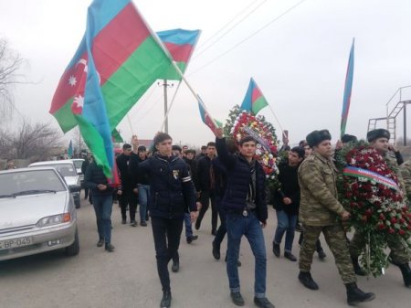 Şəhidimiz dəfn edildi - FOTO..