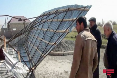 Goranboyda güclü külək fəsadlar törədib - FOTO