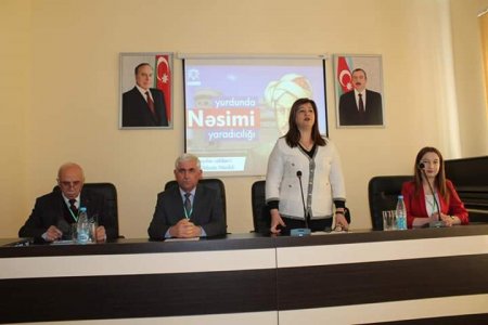 ADPU Şamaxı Filialında “Nəsimi yurdunda Nəsimi yaradıcılığı” layihəsi çərçivəsində  forum təşkil edilib -FOTOLAR