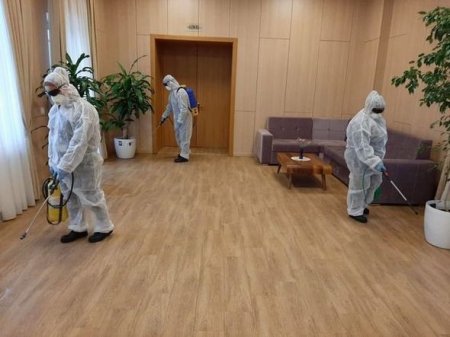 Azərbaycanda dezinfeksiya səfərbərliyi: Ölkə üzrə tədbirlər davam edir - FOTO