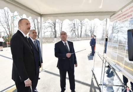 İlham Əliyev Tovuzda avtomobil yolunun yenidənqurmadan sonra açılışında - YENİLƏNİB+FOTO/VİDEO