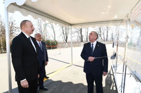 İlham Əliyev Tovuzda avtomobil yolunun yenidənqurmadan sonra açılışında - YENİLƏNİB+FOTO/VİDEO