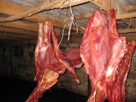 Bakı polisi mənşəyi məlum olmayan 426 kq ət aşkarladı  Bakıda mənşəyi