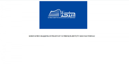 Əhalini məlumatlandırmaq məqsədi ilə koronavirus.az saytı hazırlanır