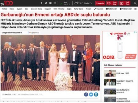 Türkiyənin nüfuzlu media orqanları: Mənsimovun erməni şərikinin 130 il həbsi istənildi - FOTO